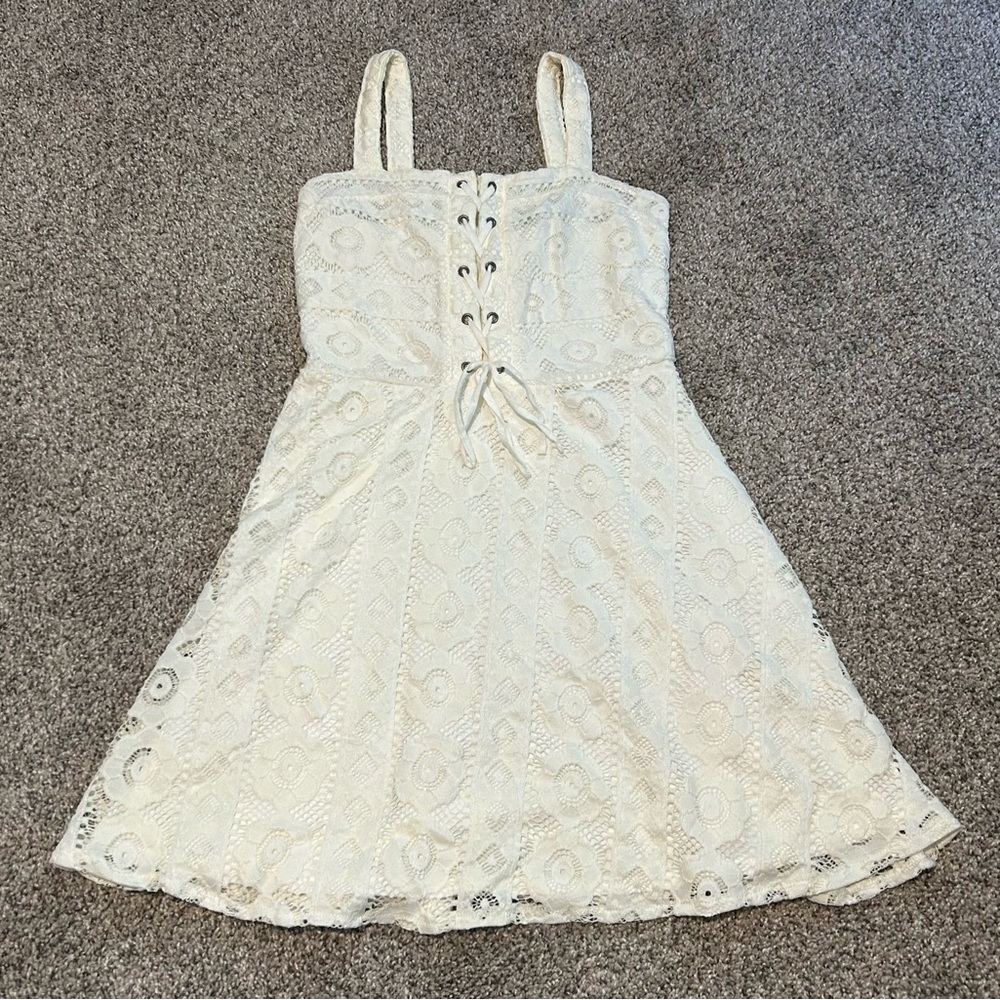 Aeropostale Elegant Cream/White Lace Womens Dress Size Small